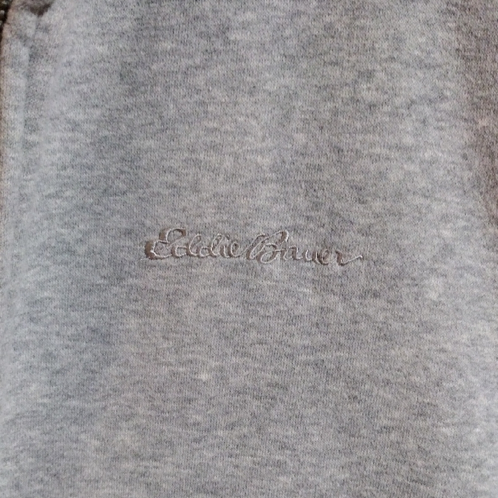 Eddie Bauer Warm And Cozy Light Gray Zip-Up Sweater - Picture 2 of 5